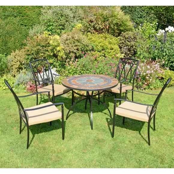 5-Piece Patio Dining Set - Multicolor, Stone