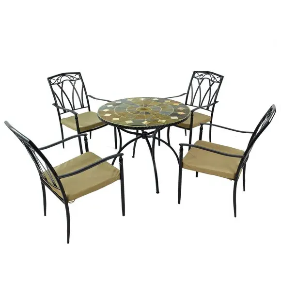 5-Piece Patio Dining Set - Multicolor, Stone