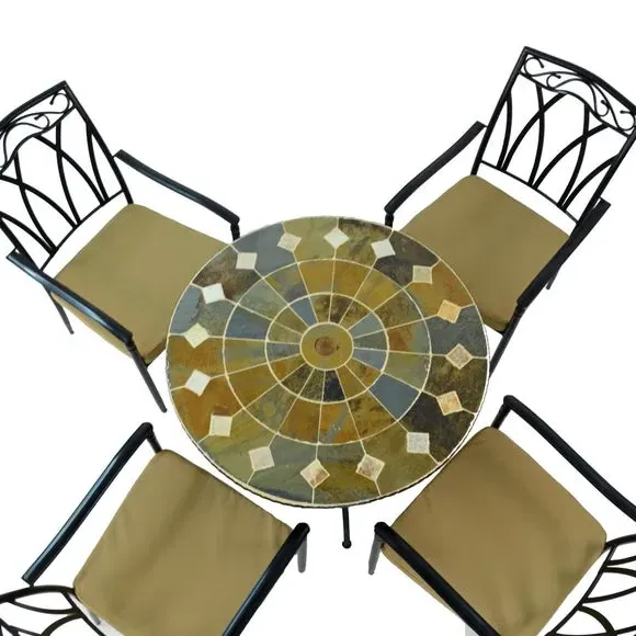 5-Piece Patio Dining Set - Multicolor, Stone