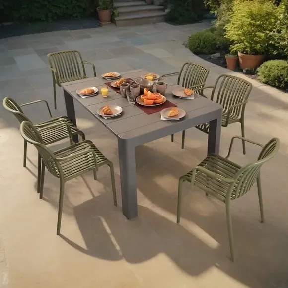 Rectangular Dining Set with 6 Chairs - Avocado image