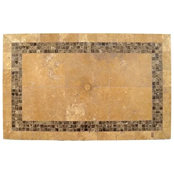 Rectangular Dining Table - Brown, Marble