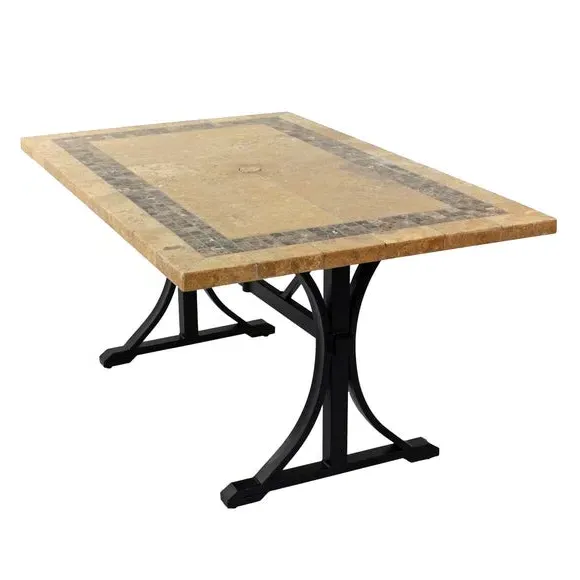 Rectangular Dining Table - Brown, Marble