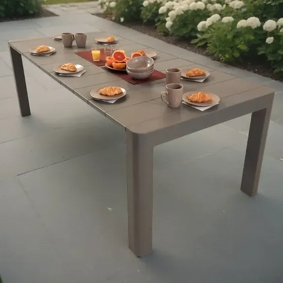 Rectangular Dining Table - Grey, Polypropylene image