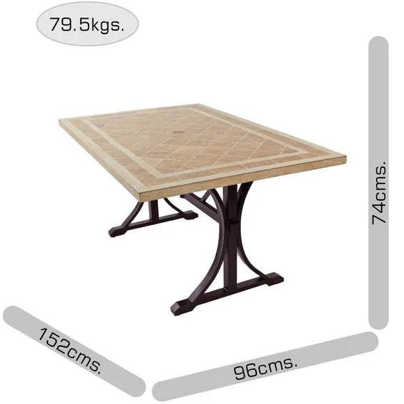 Rectangular Dining Table - Terracotta, Ceramic