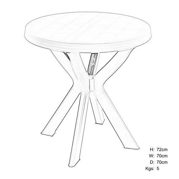 Round Bistro Table - Dark Green