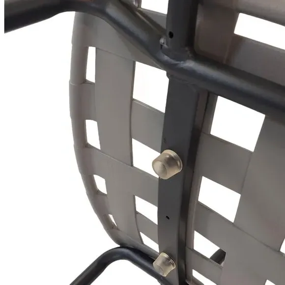 Round Bistro Table Set with 2 Chairs - Grey