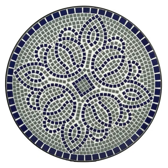 Round Bistro Table Set with 2 Chairs - Grey