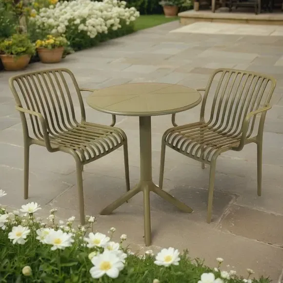 Round Bistro Table with 2 Chairs - Avocado