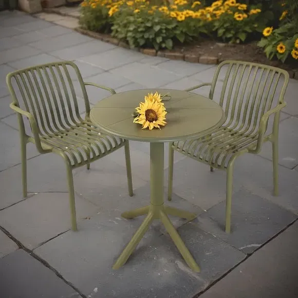 Round Bistro Table with 2 Chairs - Avocado image