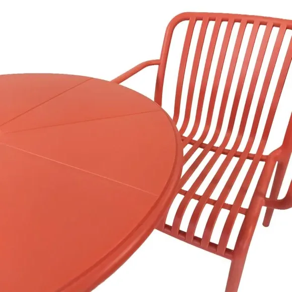Round Bistro Table with 2 Chairs - Chilli