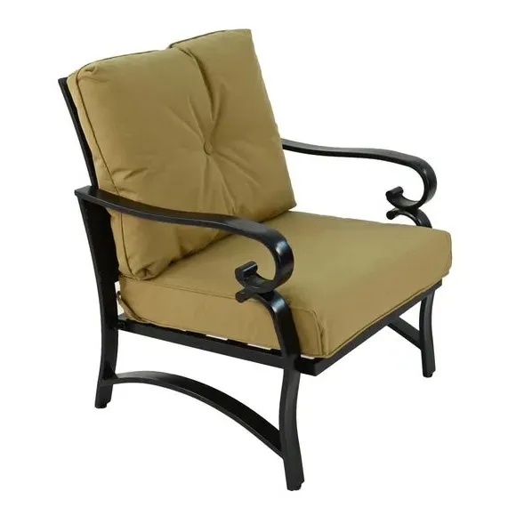 Round Coffee Table Set with 4 Chairs - Brown