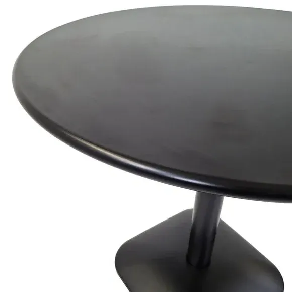 Round Dining Set with 4 Armchairs - Petrol, Steel