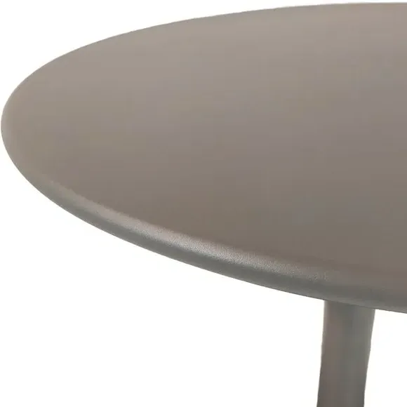 Round Dining Set with 4 Chairs - Grey, Steel