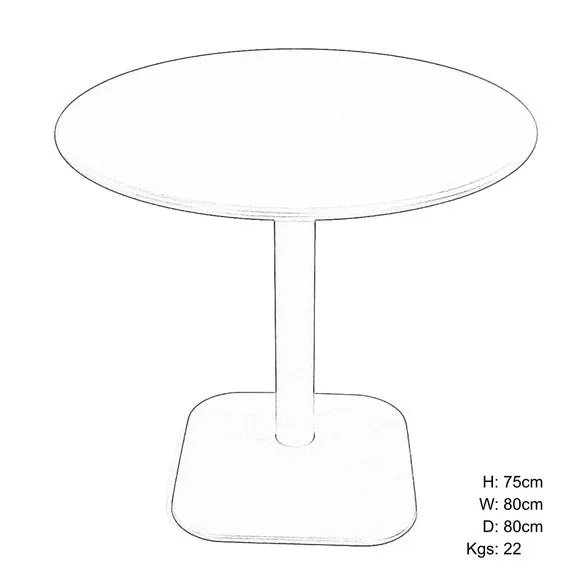 Round Dining Set with 4 Chairs - Grey, Steel