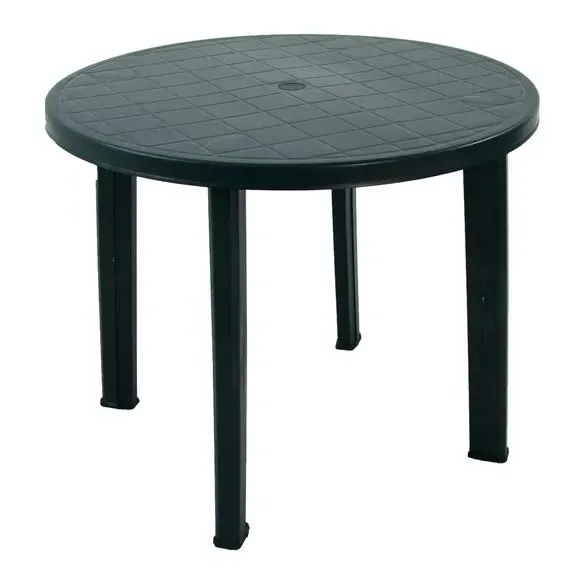 Round Patio Table - Dark Green