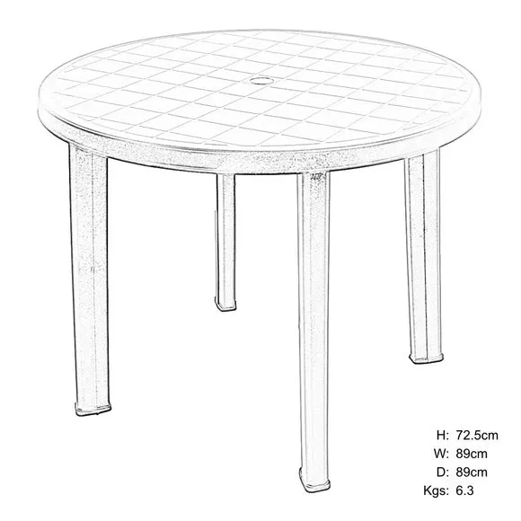 Round Patio Table - Dark Green