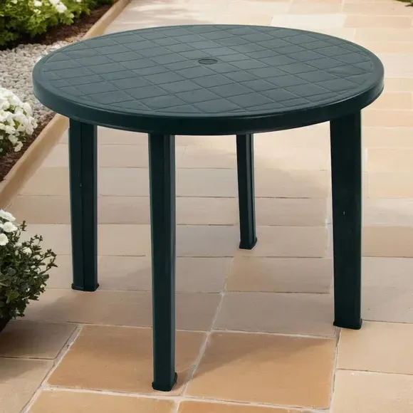 Round Patio Table - Dark Green image