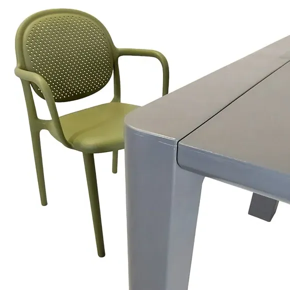 Square Dining Set with 4 Chairs - Avocado
