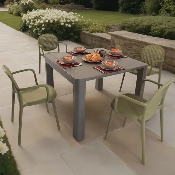 Square Dining Set with 4 Chairs - Avocado image