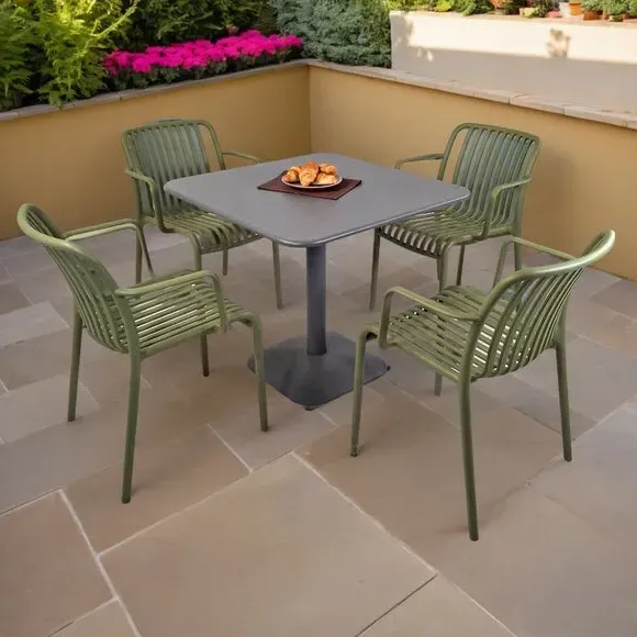 Square Dining Set with 4 Chairs - Avocado image