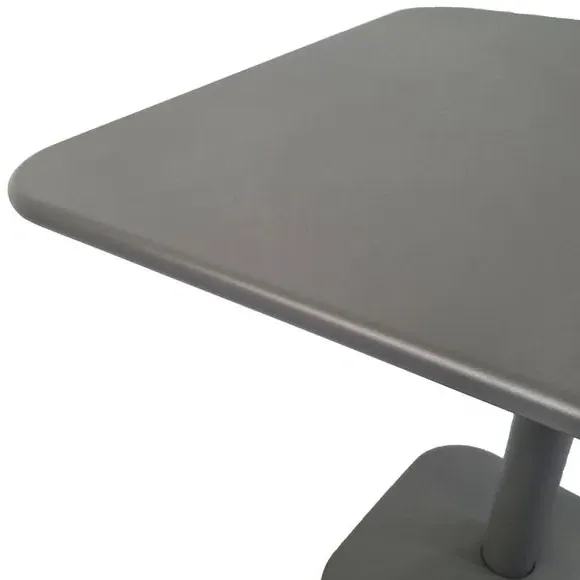Square Dining Set with 4 Chairs - Grey, Steel