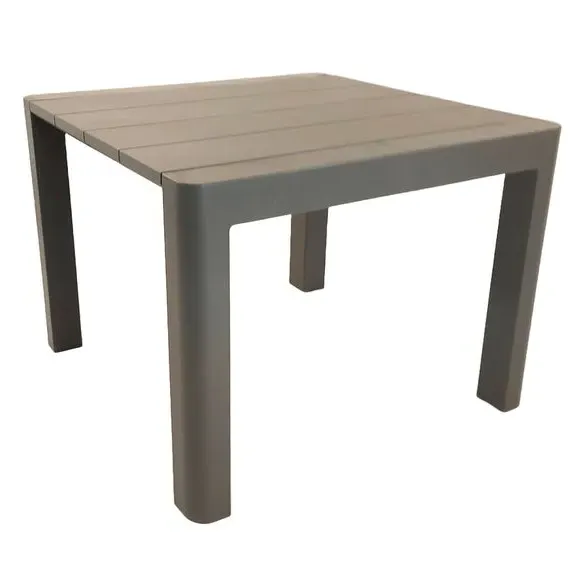Square Dining Table - Grey, Polypropylene