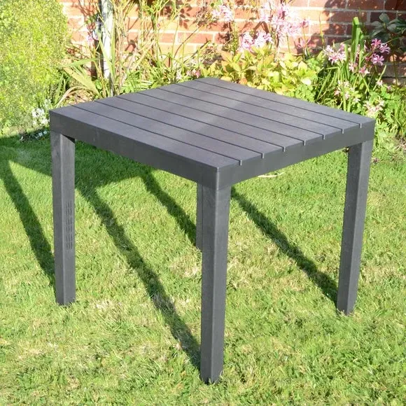 Square Dining Table - Grey, Polypropylene image