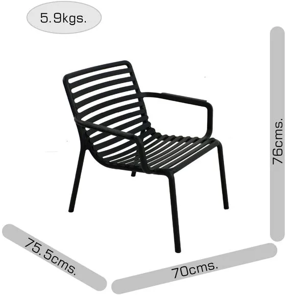 Stackable Lounge Chair - Olive, Resin