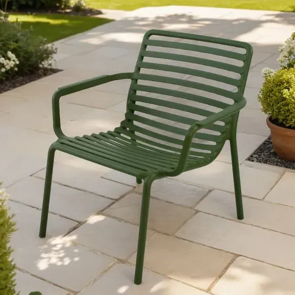 Stackable Lounge Chair - Olive, Resin