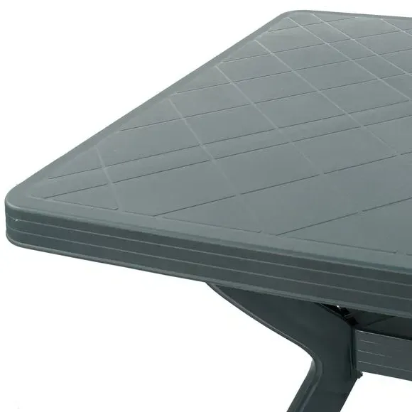 Storage Table with Compartment - Green, Polypropylene