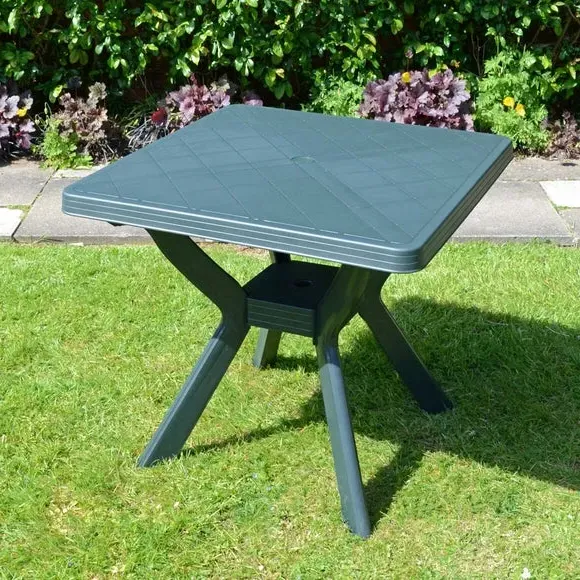 Storage Table with Compartment - Green, Polypropylene image