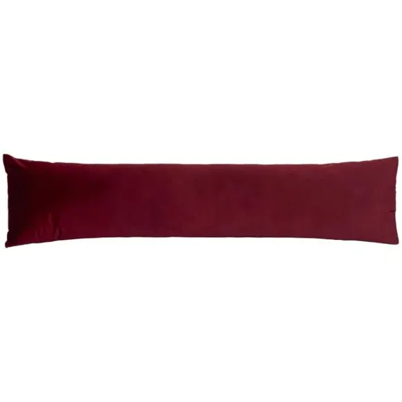 Draught Excluder with Soft Edging - Burgundy, Velvet