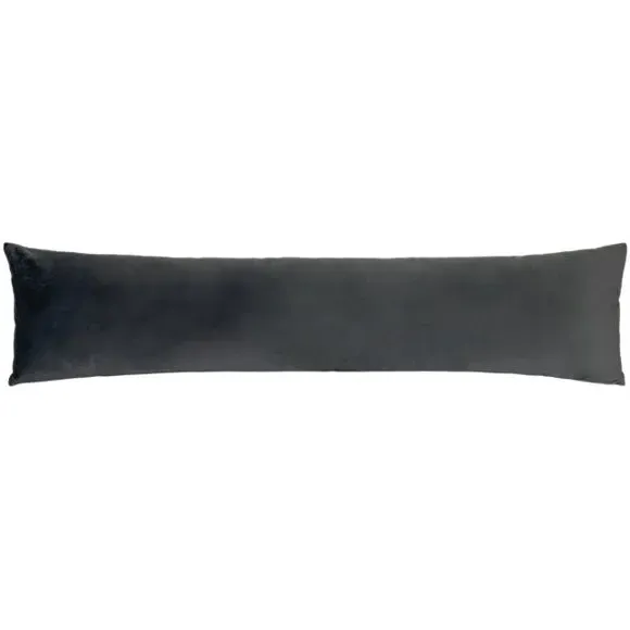 Draught Excluder with Soft Edging - Grey, Velvet
