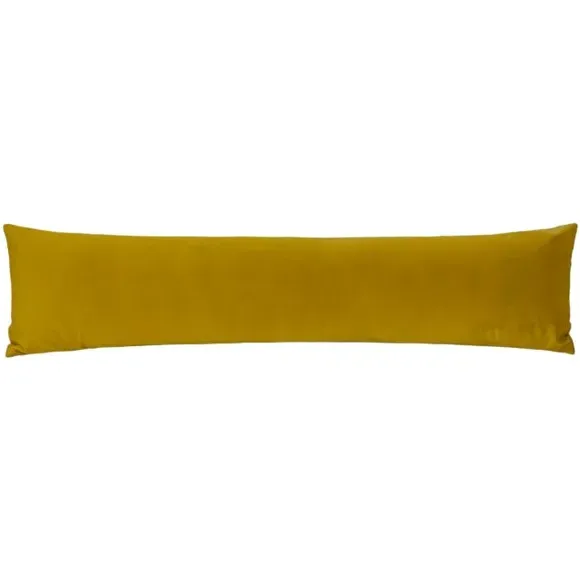 Draught Excluder with Soft Edging - Yellow, Velvet