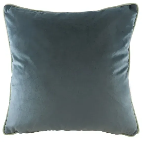 Leopard Print Cushion - Petrol, Velvet