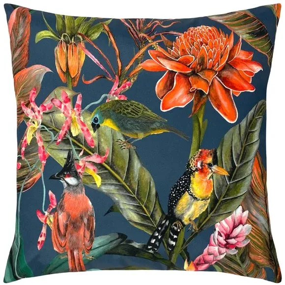 Outdoor Cushion with Bird Print - Multicolor image