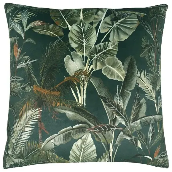 Square Cushion with Jungle Print - Multicolor image