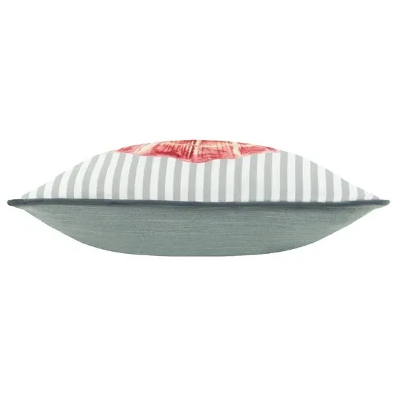 Square Cushion with Scallop Print - Multicolor