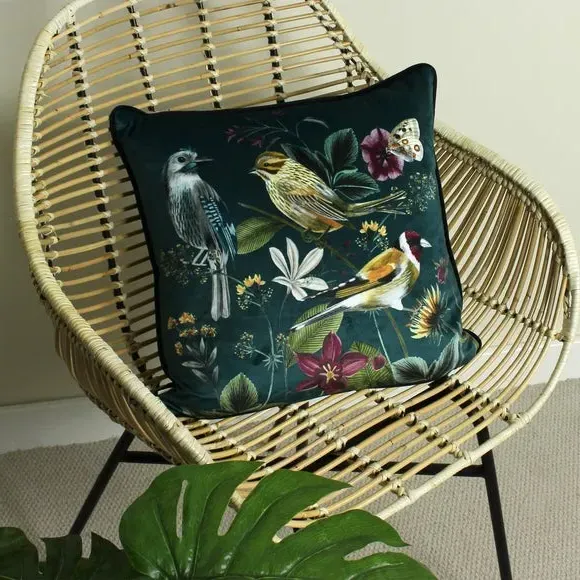 Square Cushion with Zip Closure - Multicolor