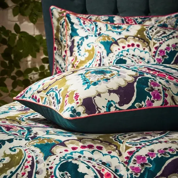 Paisley Duvet Cover Set with Pillowcases - Teal