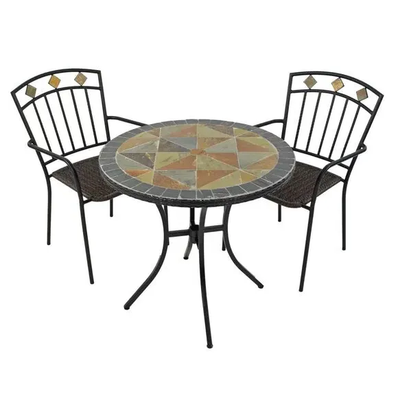 3-Piece Bistro Table Set - Multicolor, Stone