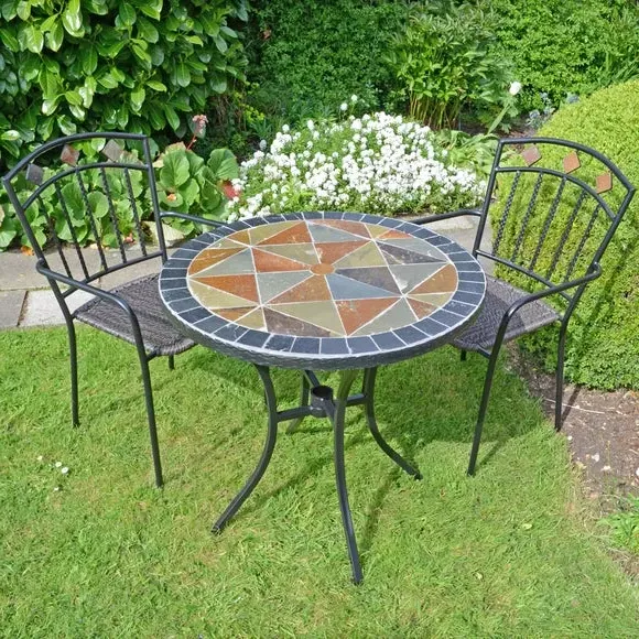 3-Piece Bistro Table Set - Multicolor, Stone image