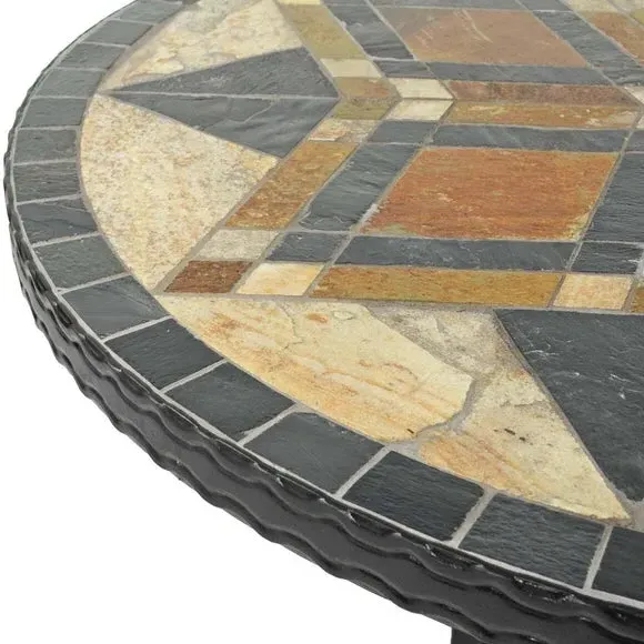 76cm Bistro Table - Multicolor, Stone & Ceramic