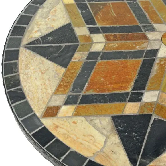 76cm Bistro Table - Multicolor, Stone & Ceramic