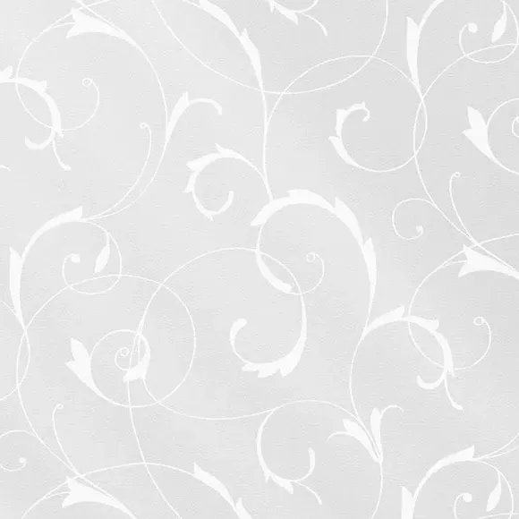 Scroll Flower Window Film - White