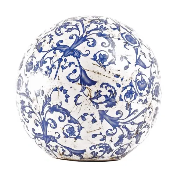 Ball Garden Ornament - Blue, Ceramic