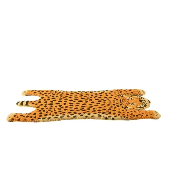 Cheetah Shaped Doormat - Yellow, Coir
