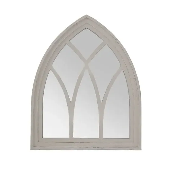 Gothic Arched Wall Mirror - White image