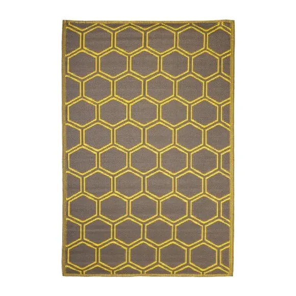 Honeycomb Outdoor Rug - Yellow