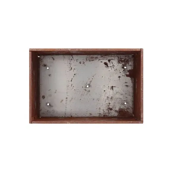Low Rectangular Planter - Brown, Corten Steel